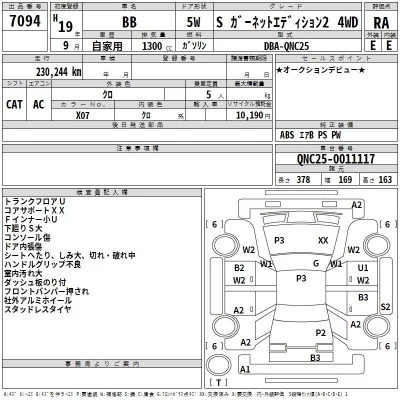 Toyota BB  с аукциона в Японии