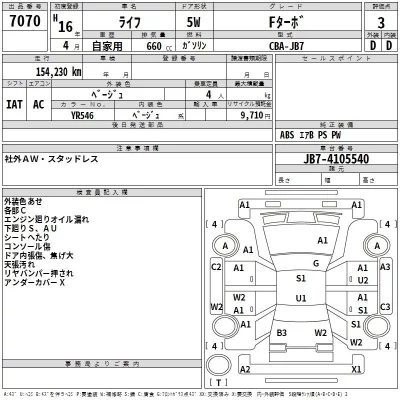 Honda LIFE  с аукциона в Японии