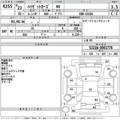 Daihatsu HIJET VAN  с аукциона в Японии