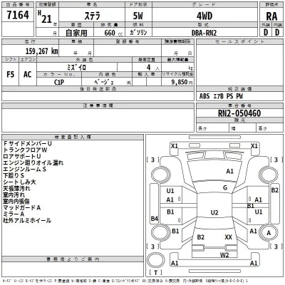 Subaru STELLA  с аукциона в Японии