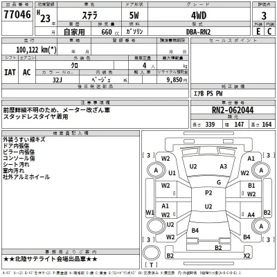 Subaru STELLA  с аукциона в Японии