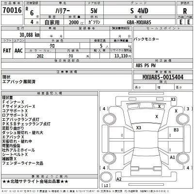 Toyota HARRIER  с аукциона в Японии