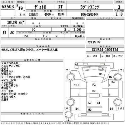 Hino DUTRO  с аукциона в Японии