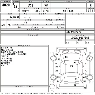 Daihatsu TANTO  с аукциона в Японии