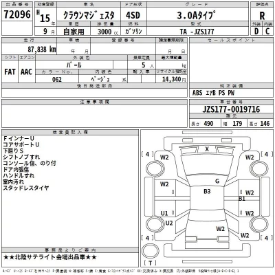 Toyota CROWN  с аукциона в Японии