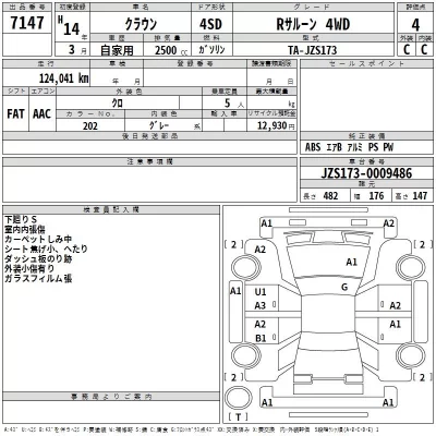 Toyota CROWN  с аукциона в Японии