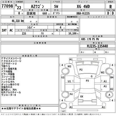 Mazda AZ WAGON  с аукциона в Японии