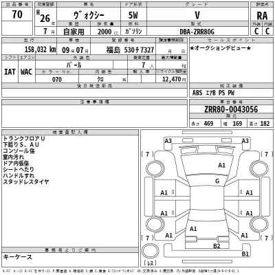 Toyota VOXY  с аукциона в Японии