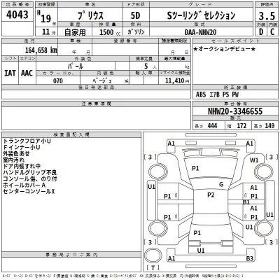 Toyota Prius  с аукциона в Японии