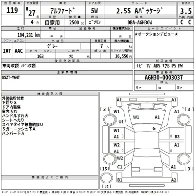 Toyota ALPHARD  с аукциона в Японии
