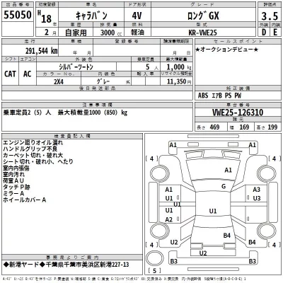 Nissan CARAVAN VAN  с аукциона в Японии