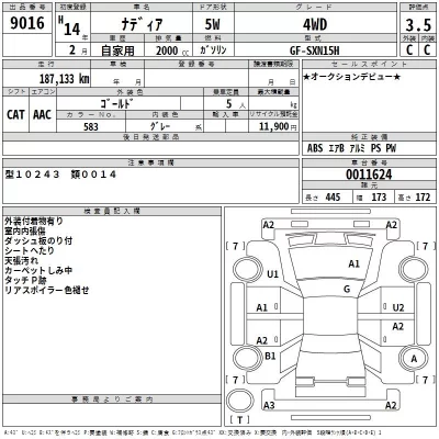 Toyota NADIA  с аукциона в Японии