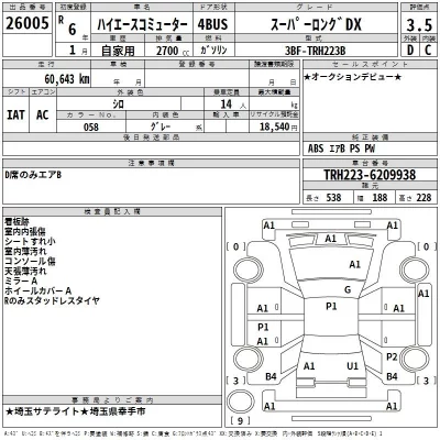 Toyota HIACE  с аукциона в Японии