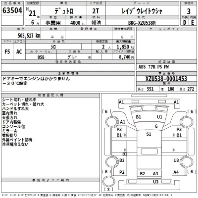 Hino DUTRO  с аукциона в Японии