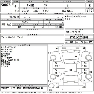Toyota C-HR  с аукциона в Японии