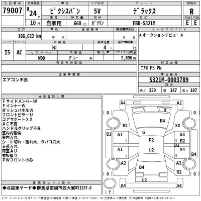 Toyota PIXIS VAN  с аукциона в Японии