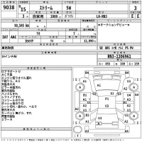 Honda STREAM лот № 9038 оценка 3  с аукциона в Японии 2