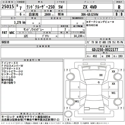 Toyota LAND CRUISER  с аукциона в Японии