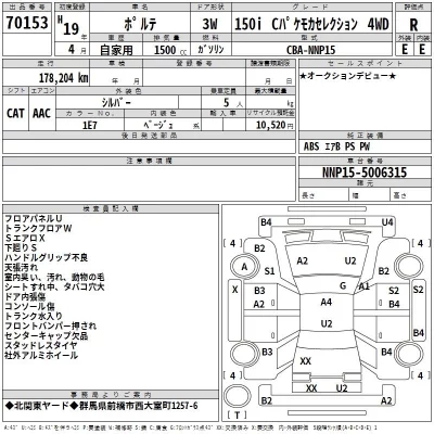 Toyota PORTE  с аукциона в Японии