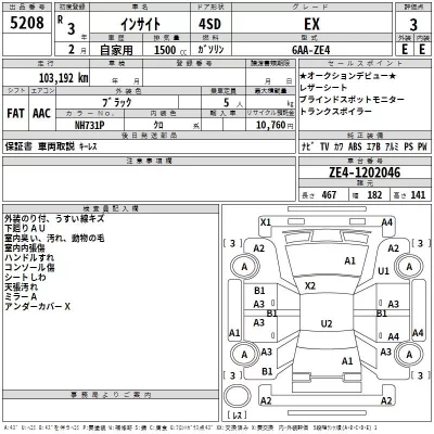 Honda INSIGHT  с аукциона в Японии