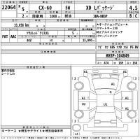 Mazda CX-60 лот № 22064 оценка 4.5  с аукциона в Японии 2