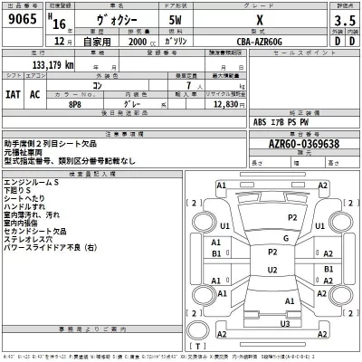 Toyota VOXY  с аукциона в Японии