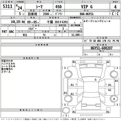 Nissan CIMA  с аукциона в Японии