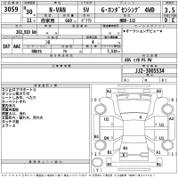 Honda N VAN лот № 3059 оценка 3.5  с аукциона в Японии 2