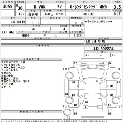 Honda N VAN  с аукциона в Японии