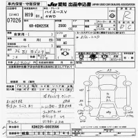Toyota HIACE VAN лот № 7026 оценка R  с аукциона в Японии 9