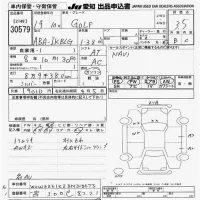 Volkswagen GOLF VARIANT лот № 30579 оценка 3.5  с аукциона в Японии 9