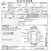Suzuki SWIFT лот № 30012 оценка 3.5  с аукциона в Японии 10