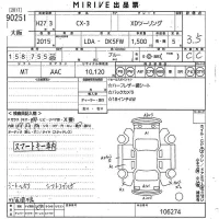 Mazda CX-3 лот № 90251 оценка 3.5  с аукциона в Японии 10
