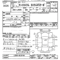Daihatsu TANTO лот № 3026 оценка 3.5  с аукциона в Японии 10
