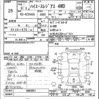 Toyota HIACE REGIUS лот № 25 оценка 3  с аукциона в Японии 5