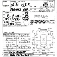 Honda VAMOS лот № 7087 оценка RA  с аукциона в Японии 4