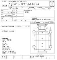 Daihatsu HIJET TRUCK лот № 1008 оценка 3  с аукциона в Японии 8