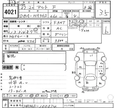 Suzuki ALTO  с аукциона в Японии