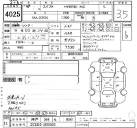 Suzuki SWIFT лот № 4025 оценка 3.5  с аукциона в Японии 2