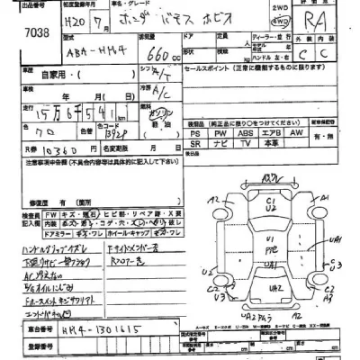 Honda VAMOS  с аукциона в Японии