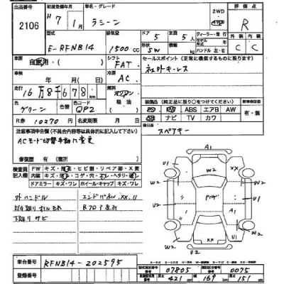 Nissan RASHEEN  с аукциона в Японии