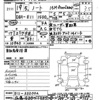 Nissan NOTE лот № 2111 оценка 3.5  с аукциона в Японии 2