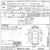 Toyota COROLLA FIELDER лот № 25041 оценка 3.5  с аукциона в Японии 10