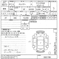 Toyota CHASER лот № 70177 оценка 3  с аукциона в Японии 10