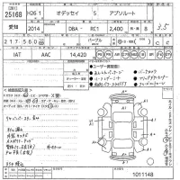 Honda ODYSSEY лот № 25168 оценка 3.5  с аукциона в Японии 11