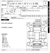 Daihatsu HIJET CADDIE лот № 60126 оценка 4  с аукциона в Японии 7