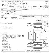 Toyota RUSH лот № 7016 оценка 3  с аукциона в Японии 6