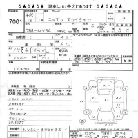Nissan SKYLINE лот № 7001 оценка 3  с аукциона в Японии 8