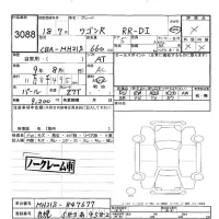 Suzuki WAGON R лот № 3088 оценка -  с аукциона в Японии 5