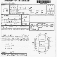 Fiat 500 лот № 2138 оценка 3.5  с аукциона в Японии 7